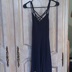 Hollister navy blue strappy dress